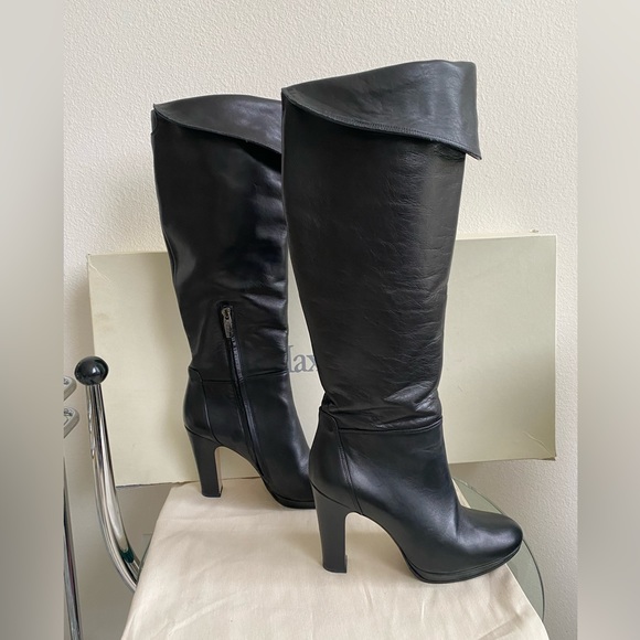 MaxMara Leather Over-the-Knee Boots NWT - Picture 3 of 11
